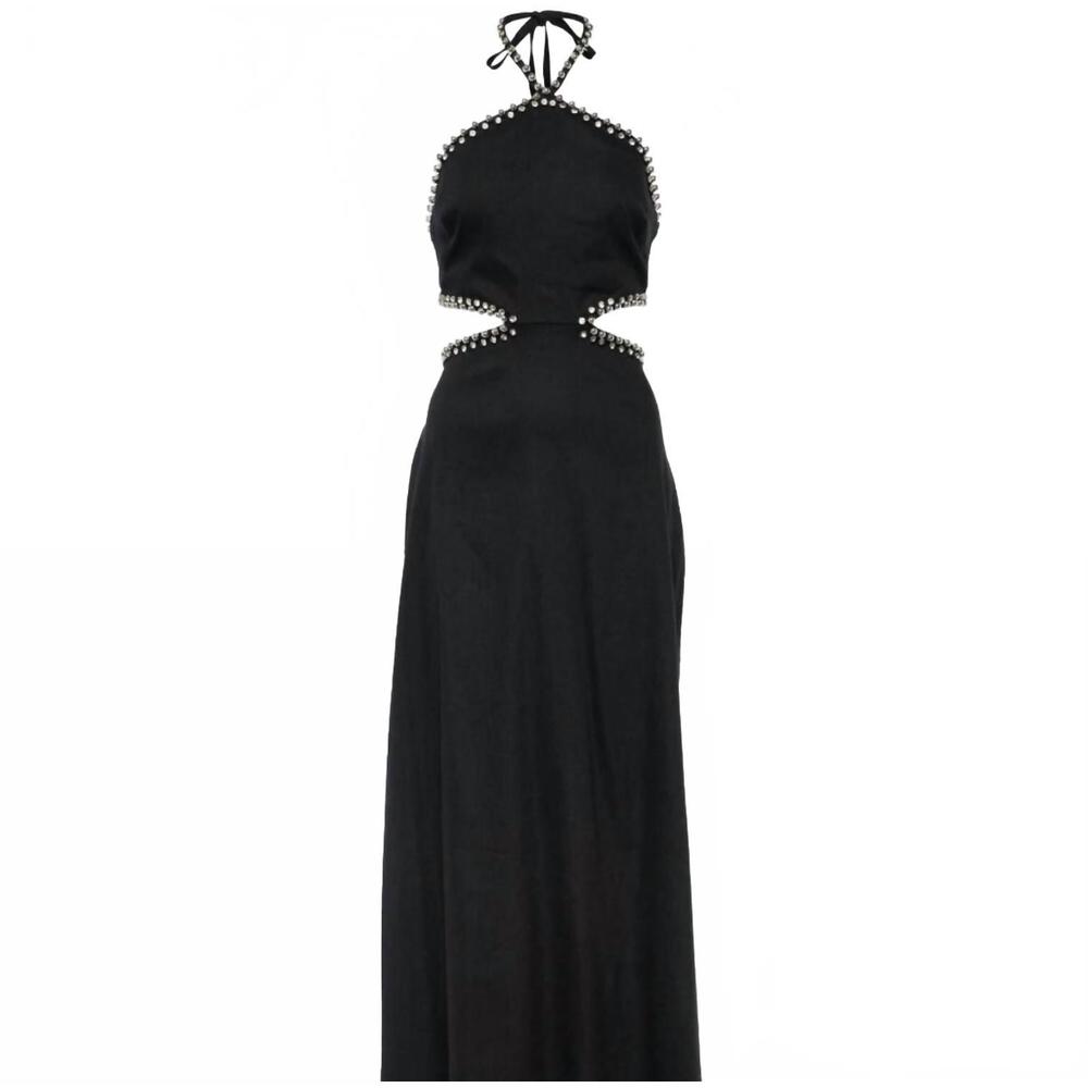 NEW JONATHAN SIMKHAI women bellina cut out dress in black